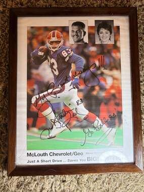 Andre Reed Autographed Framed Buffalo Bills Promotional Photo - Signed Memorabil